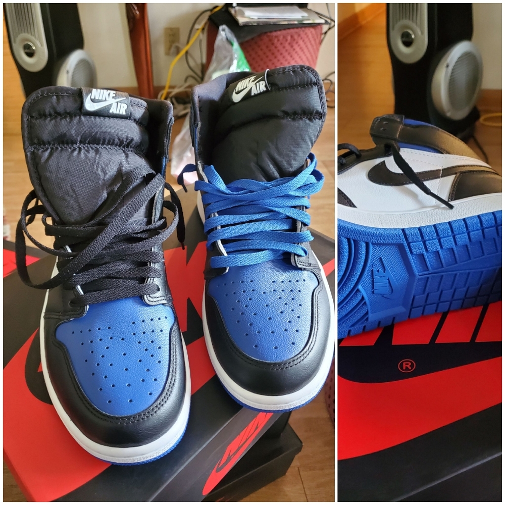 Air Jordan retro 10.5 blue,black, white